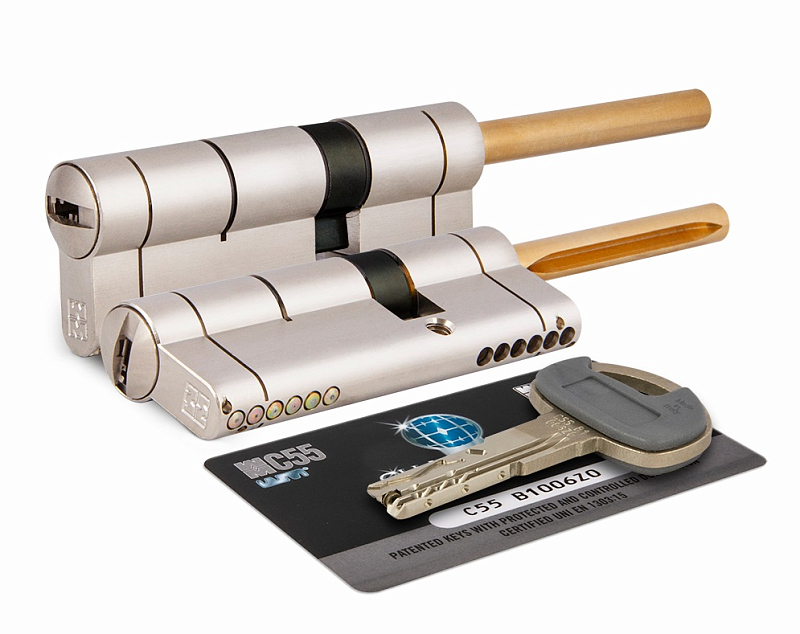 Цилиндр (личинка для замка) MOTTURA C55P313101 (62мм/31х31 В) никель