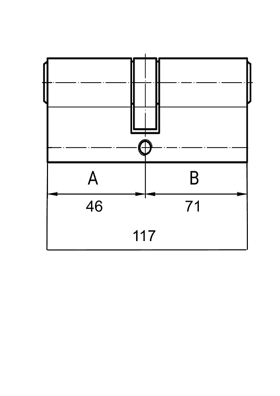 Цилиндр EVVA MCS кл\кл 117мм (46+71) хром