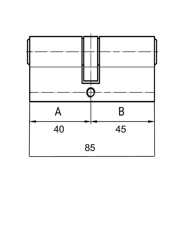 Цилиндр Rav Bariach серии Mars ключ-ключ 85 мм (40x45)