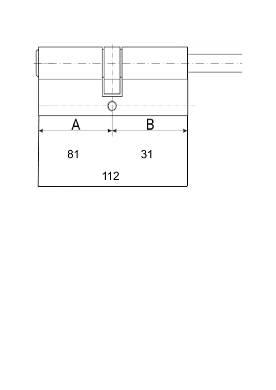 Цилиндр EVVA MCS кл\шток 112мм (81+31Ш) хром