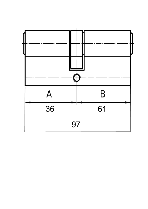 Цилиндр EVVA MCS кл\кл 97мм (36+61) хром