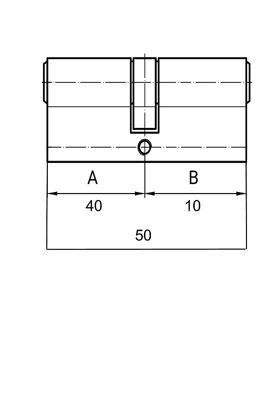 Цилиндр ISEO 50 мм (40х10) арт.820940109 (никель)